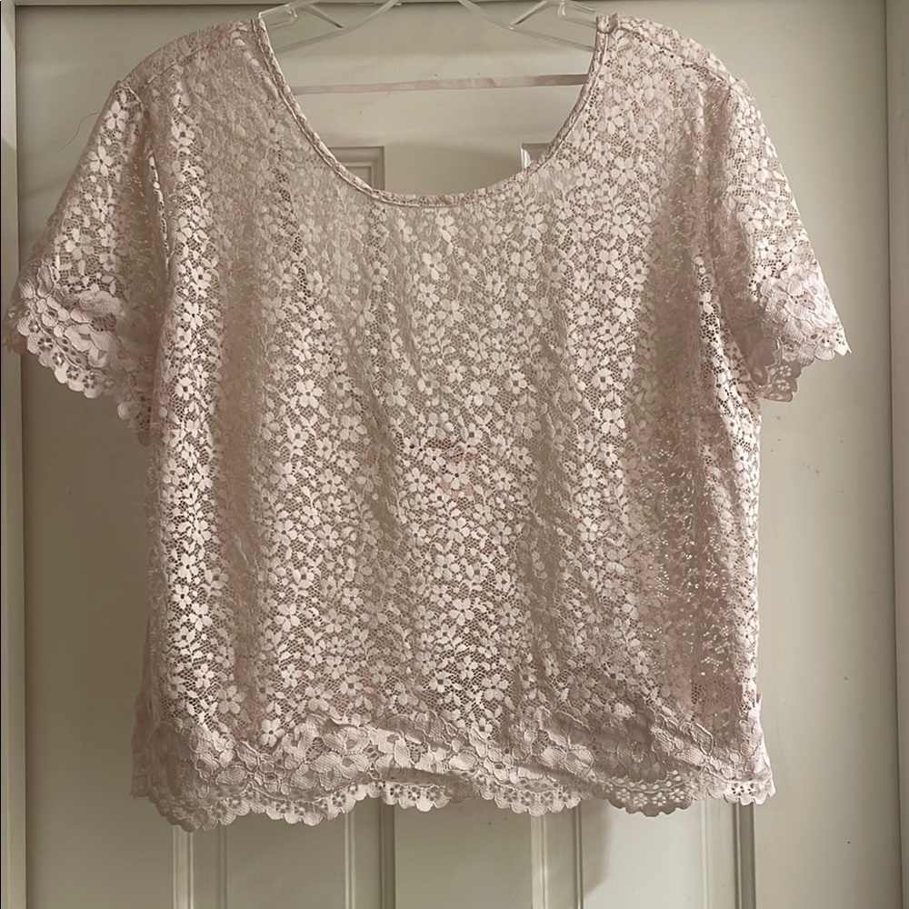 Victoria's Secret Pink Cropped Boxy Blouse